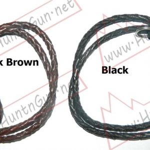 Braided Leather Whistle Lanyards (XPT-Lan-001) in Black